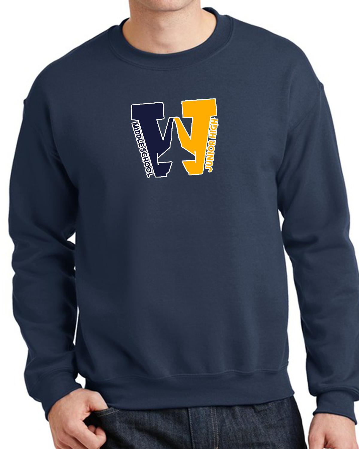 WAGAR Logo- Gildan Heavy Blend Crewneck Sweatshirt