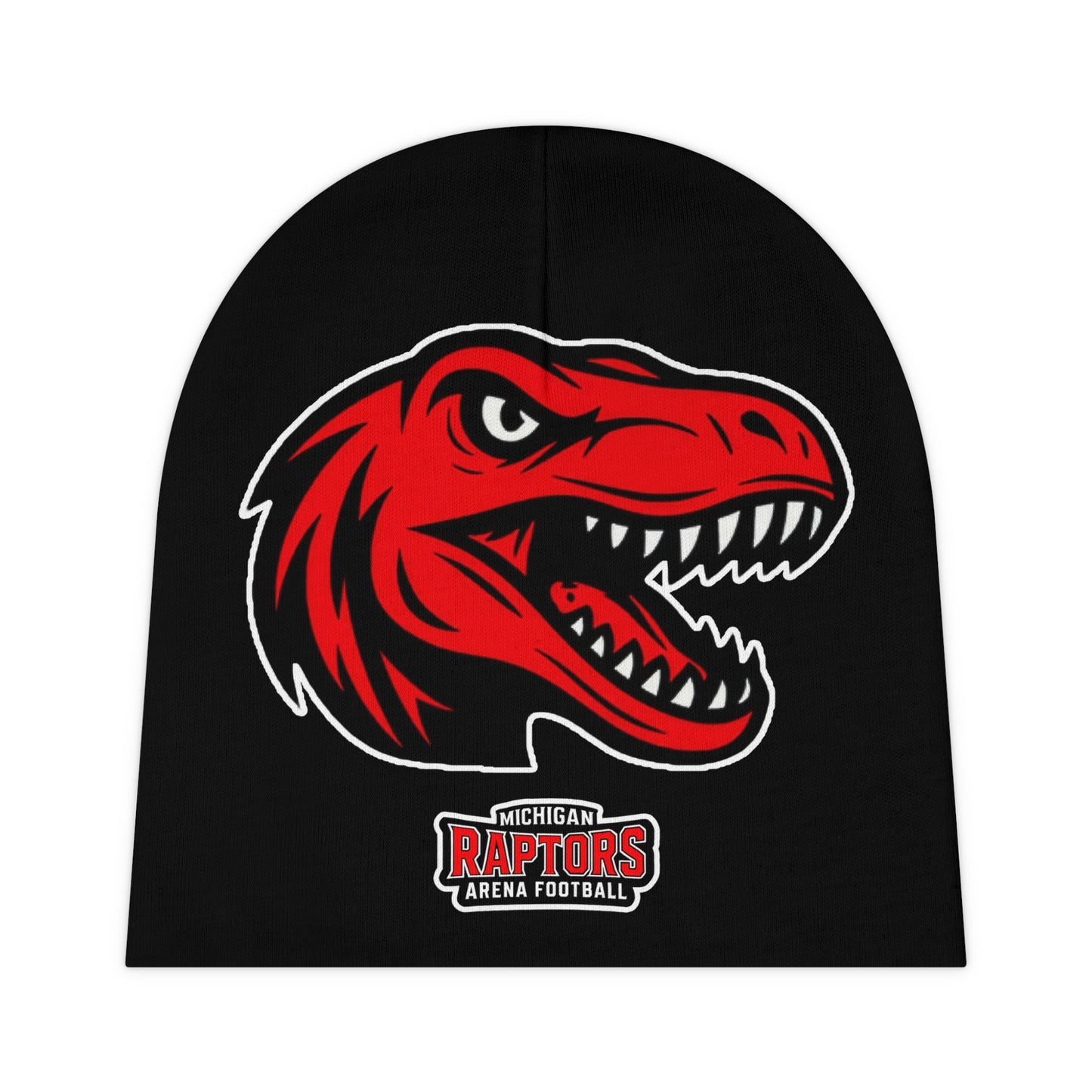 Michigan Raptors Baby Beanie Blk - Sports Beanie for Little Fans - Perfect Baby Shower Gift