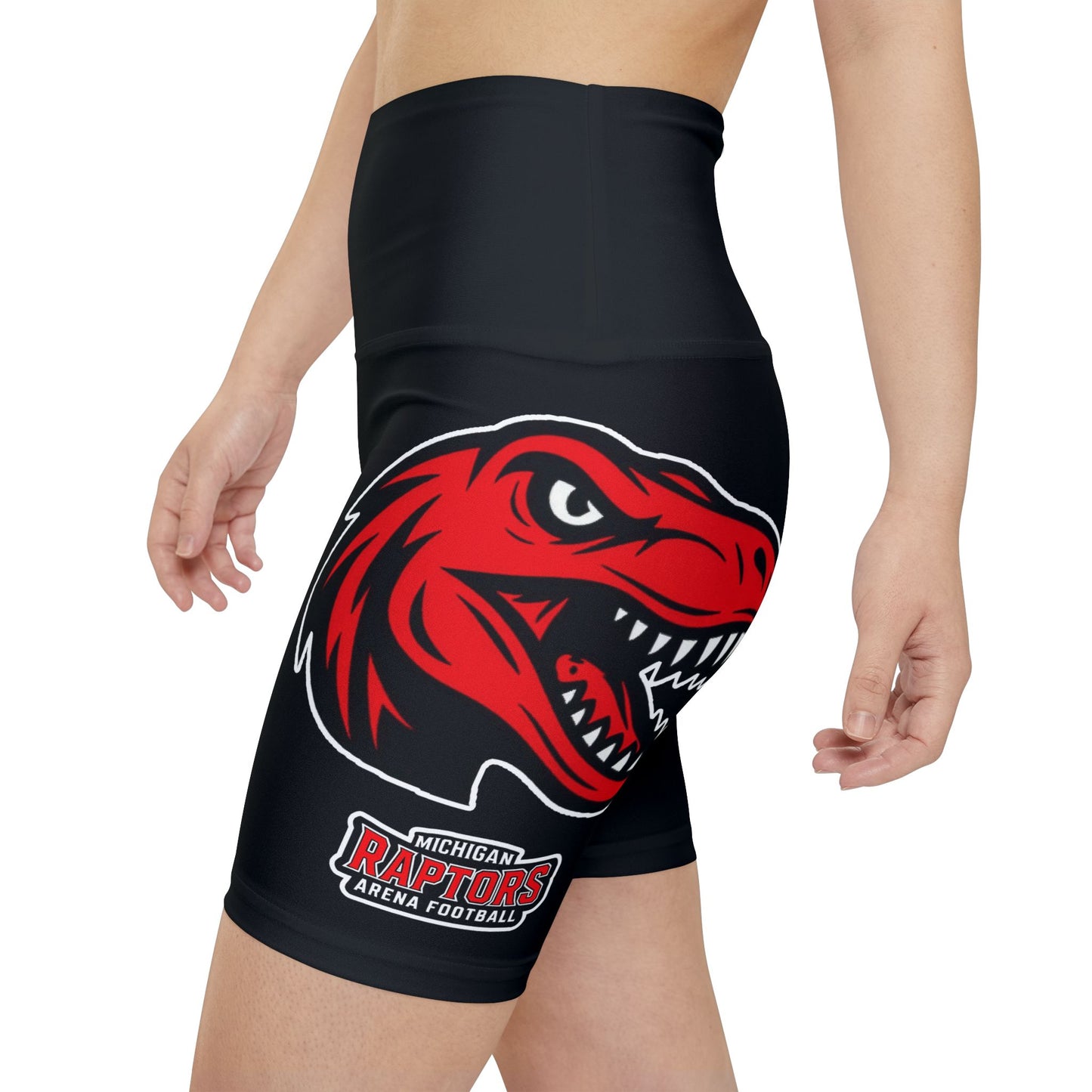 Michigan Raptors Women's Workout Shorts - Sporty Athletic Gear with Football Design