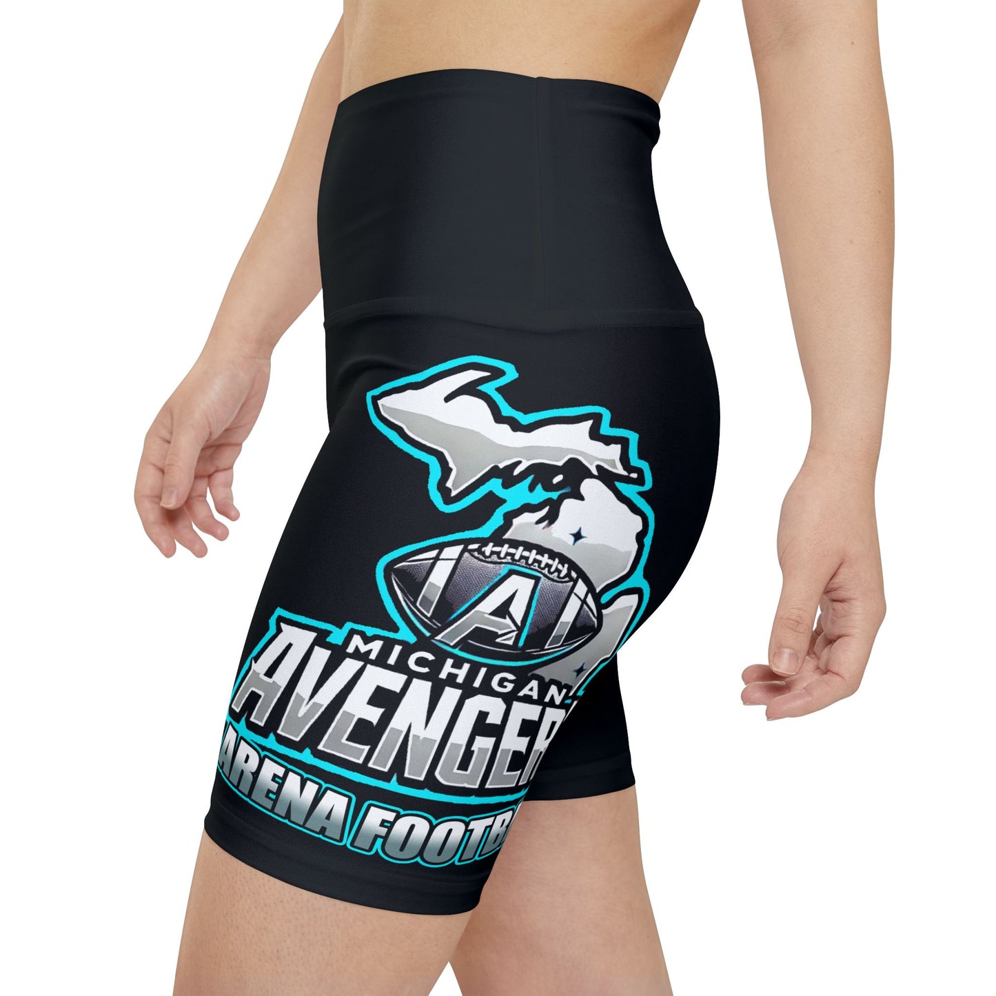 Michigan Avengers Women's Workout Shorts - Sporty Athletic Gear with Football Design
