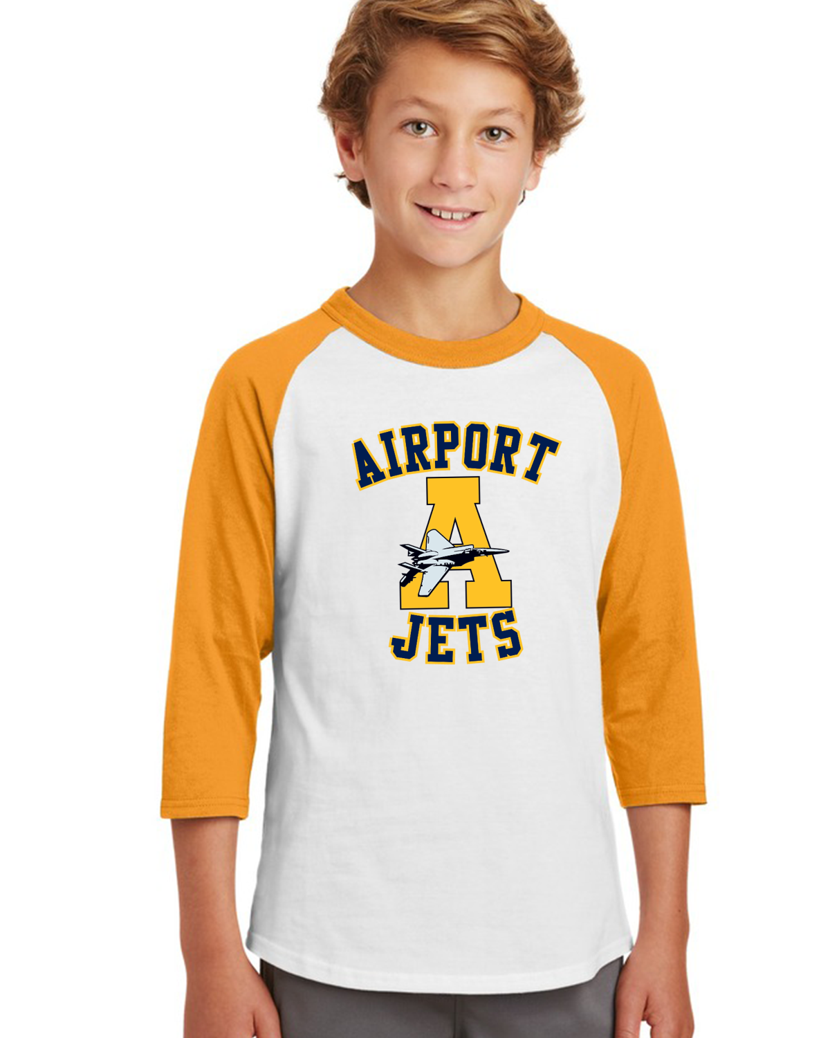 AIRPORT JETS - Youth Colorblock Raglan Jersey