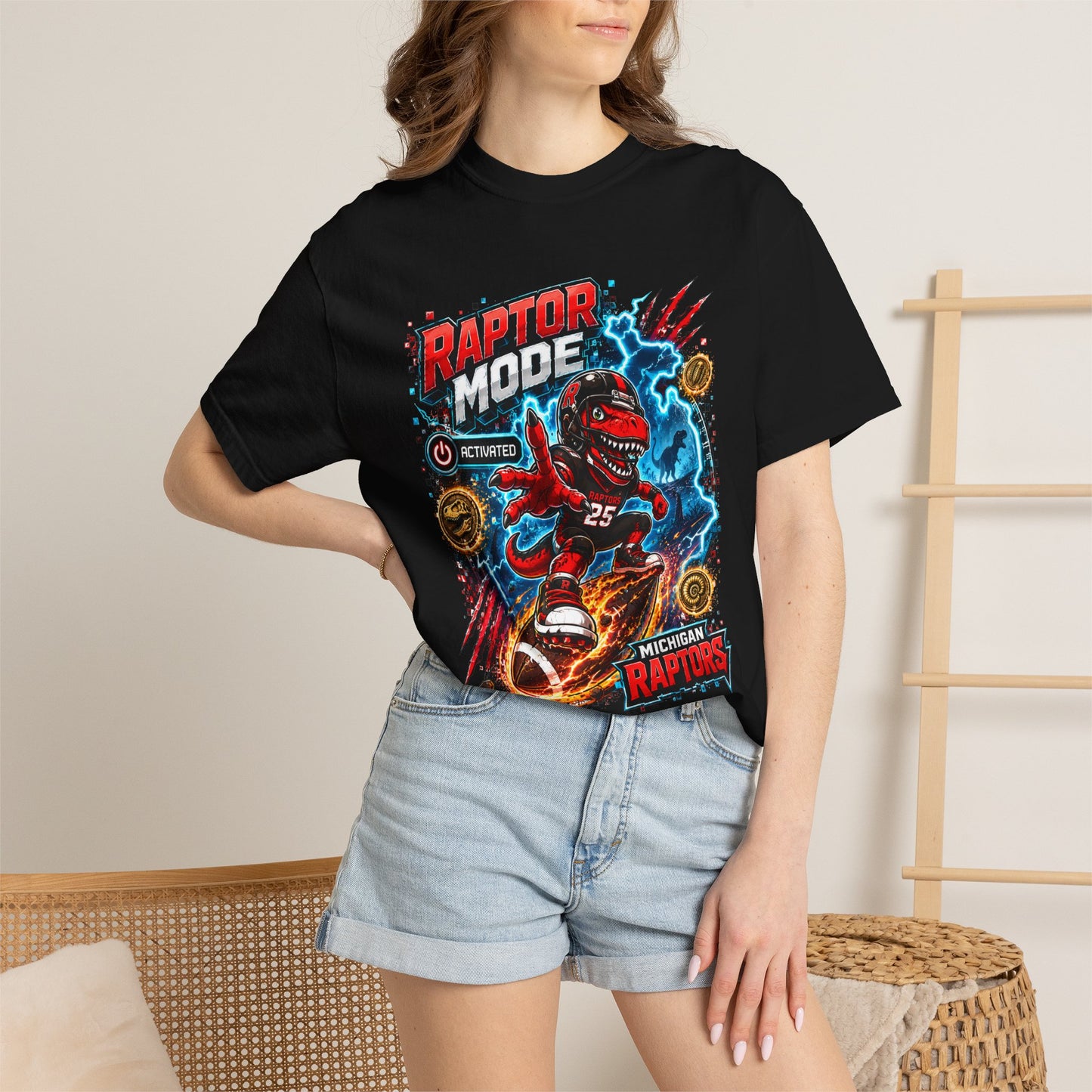 Raptor Mode Graphic T-Shirt — Michigan Raptors Basketball Tee