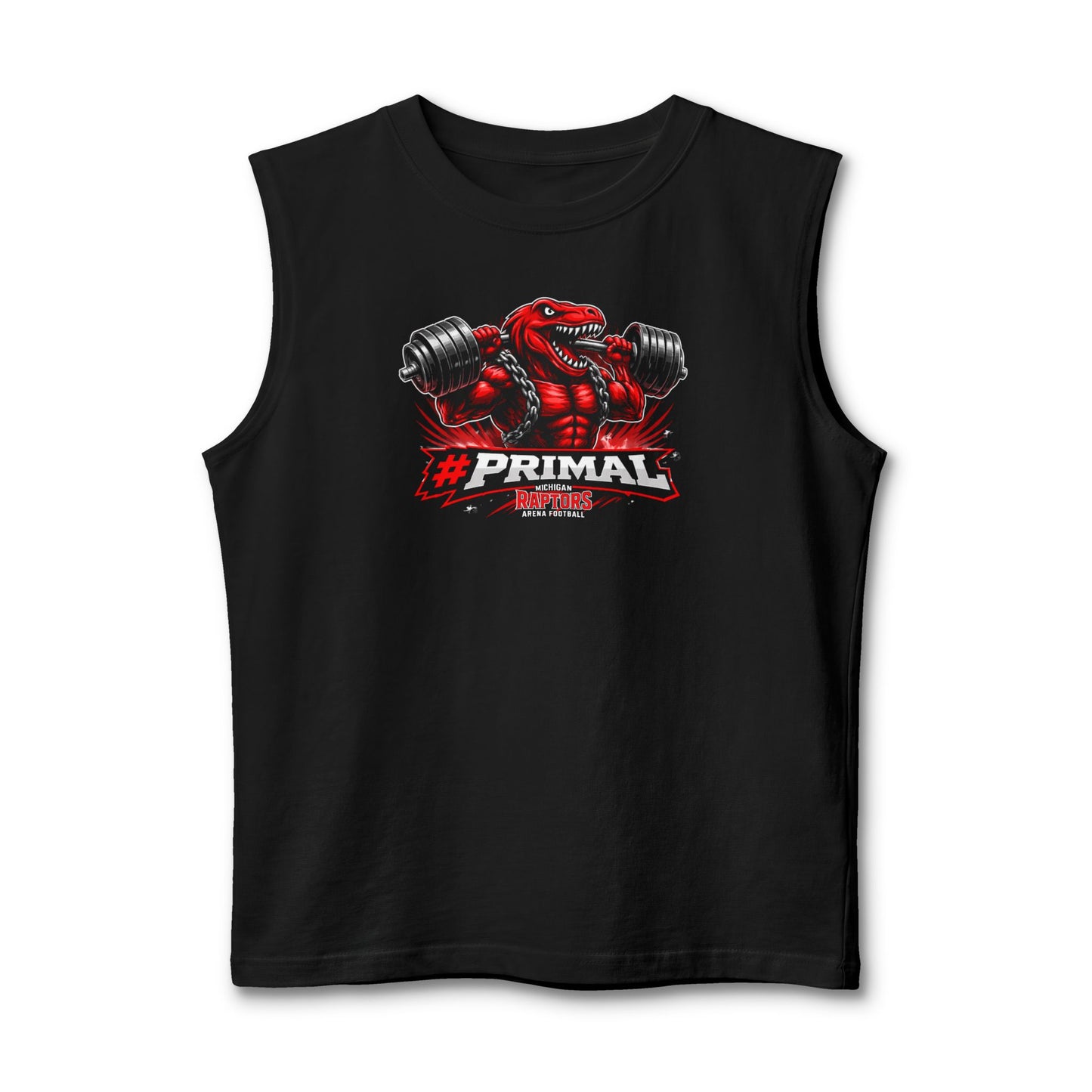 Primal Raptors Muscle Tank – “#PRIMAL” Front & “Let’s Hunt!” Back Gym Tank Top