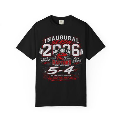 Raptors 2026 Inaugural Season T-Shirt — Michigan Arena Football Schedule Tee