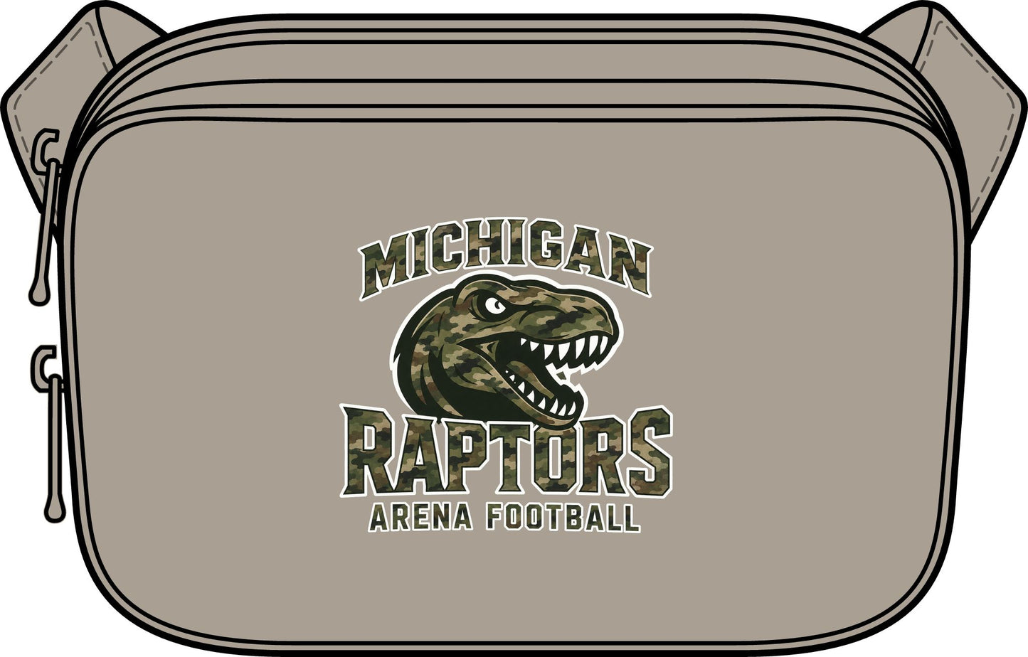 Michigan Raptors Arena Football Crossbody Bag