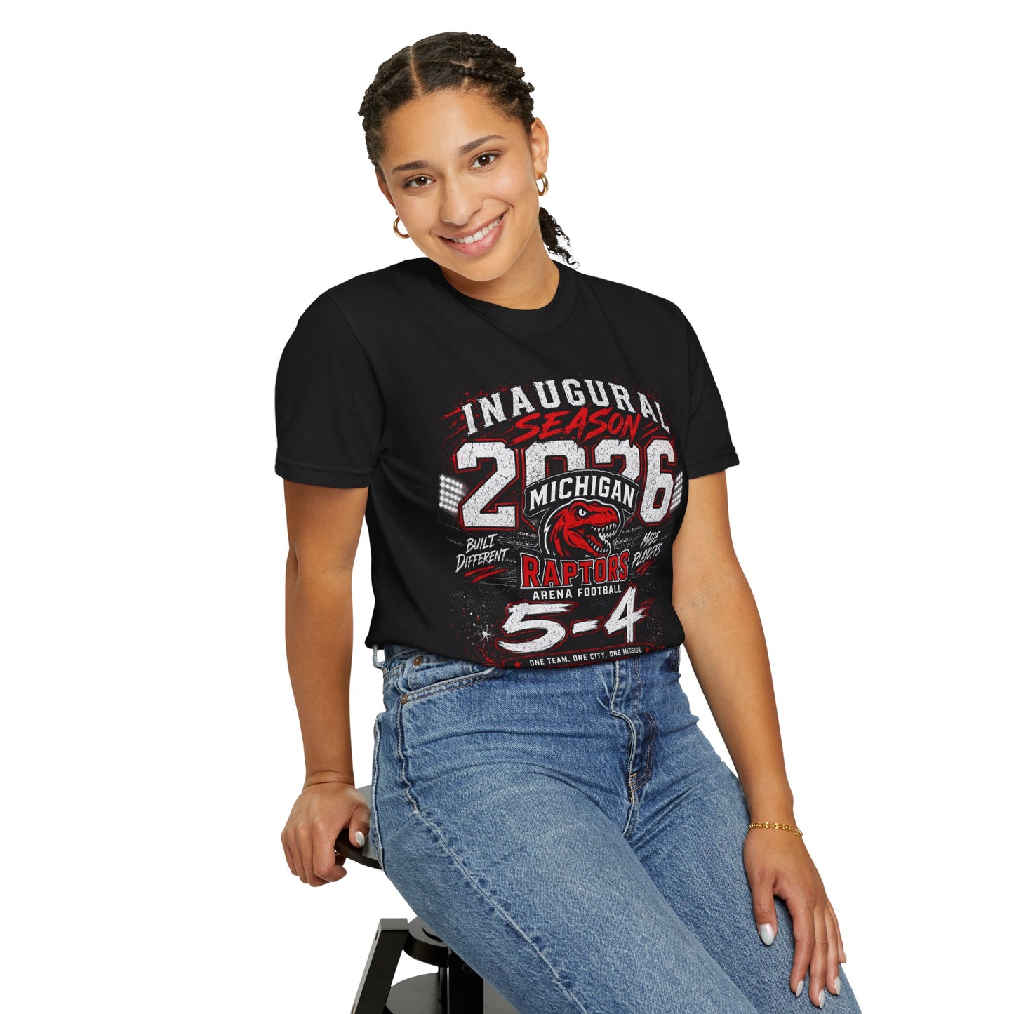 Raptors 2026 Inaugural Season T-Shirt — Michigan Arena Football Schedule Tee