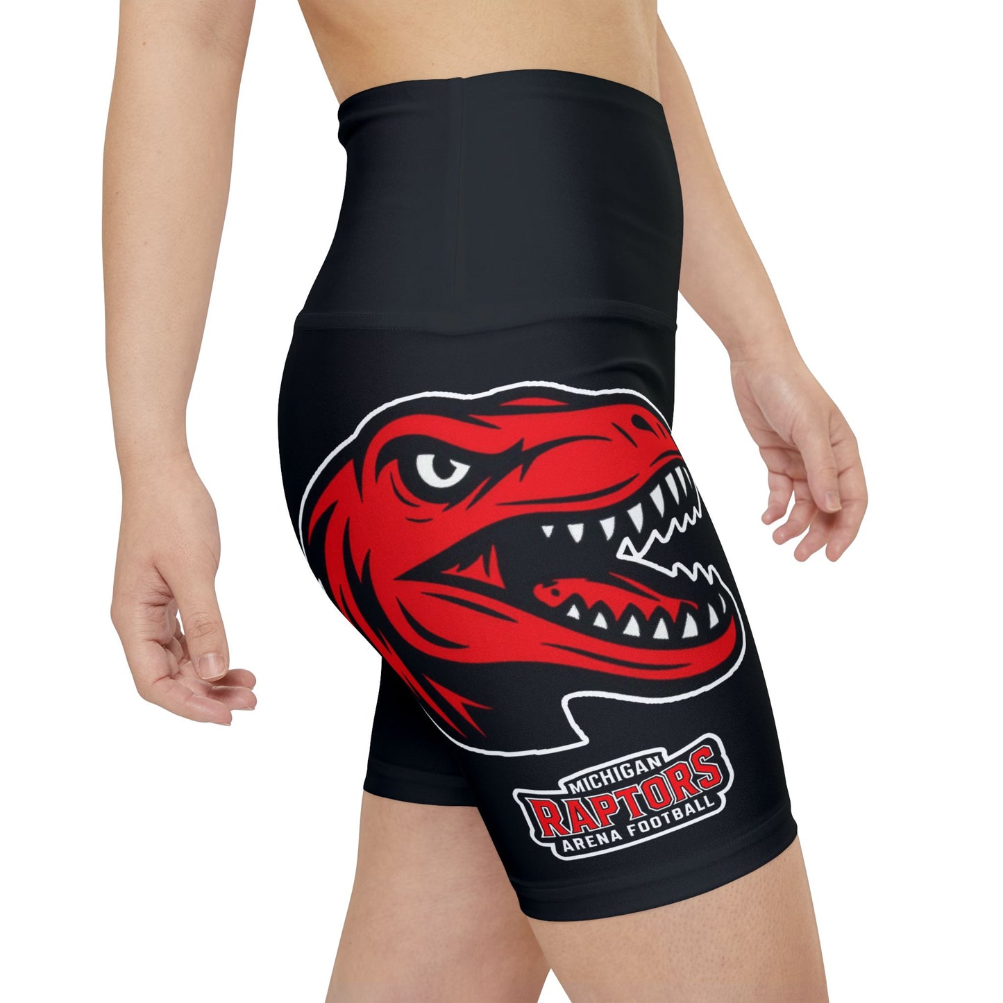Michigan Raptors Women's Workout Shorts - Sporty Athletic Gear with Football Design