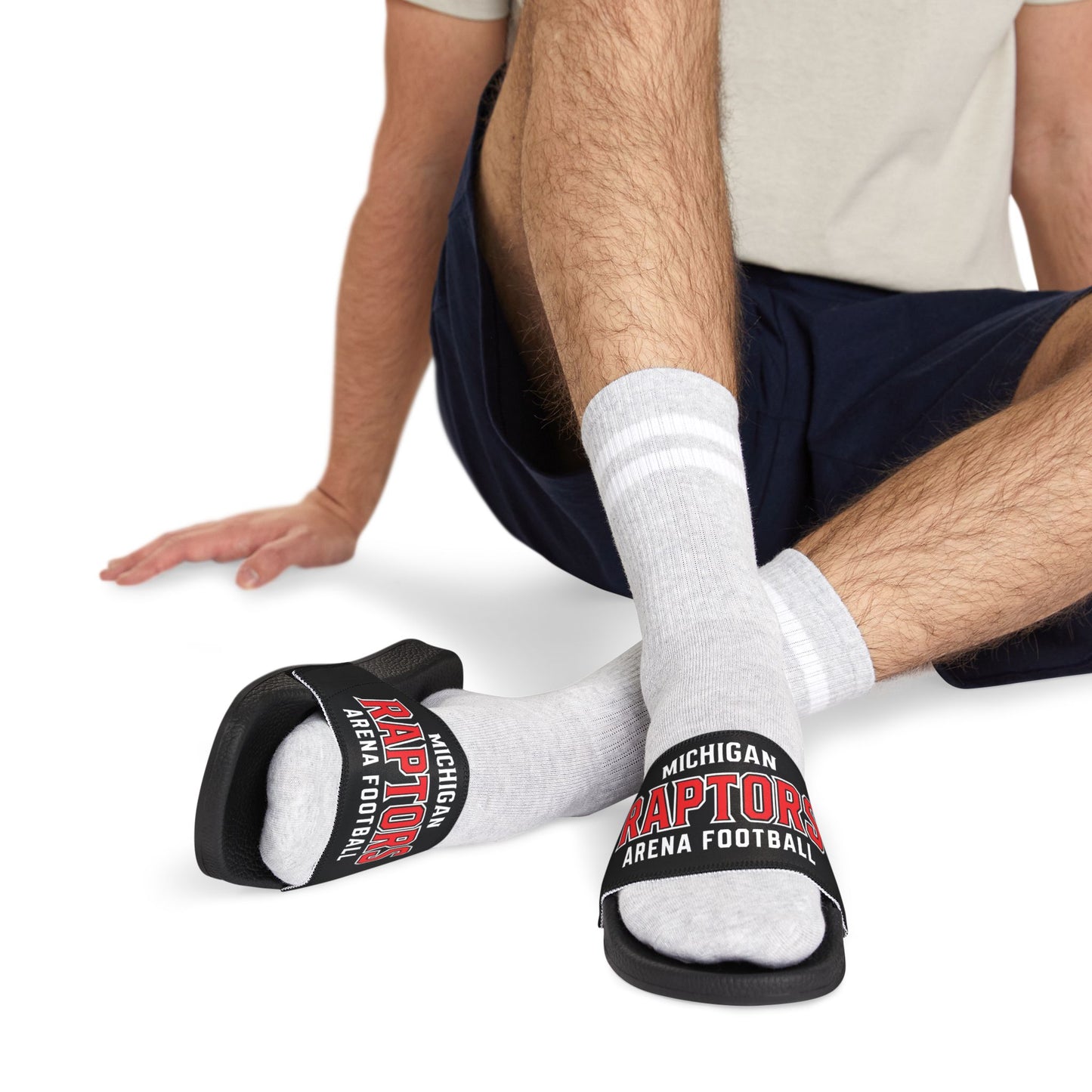 Men's Removable-Strap Slide Sandals — Custom Team Logo Strap