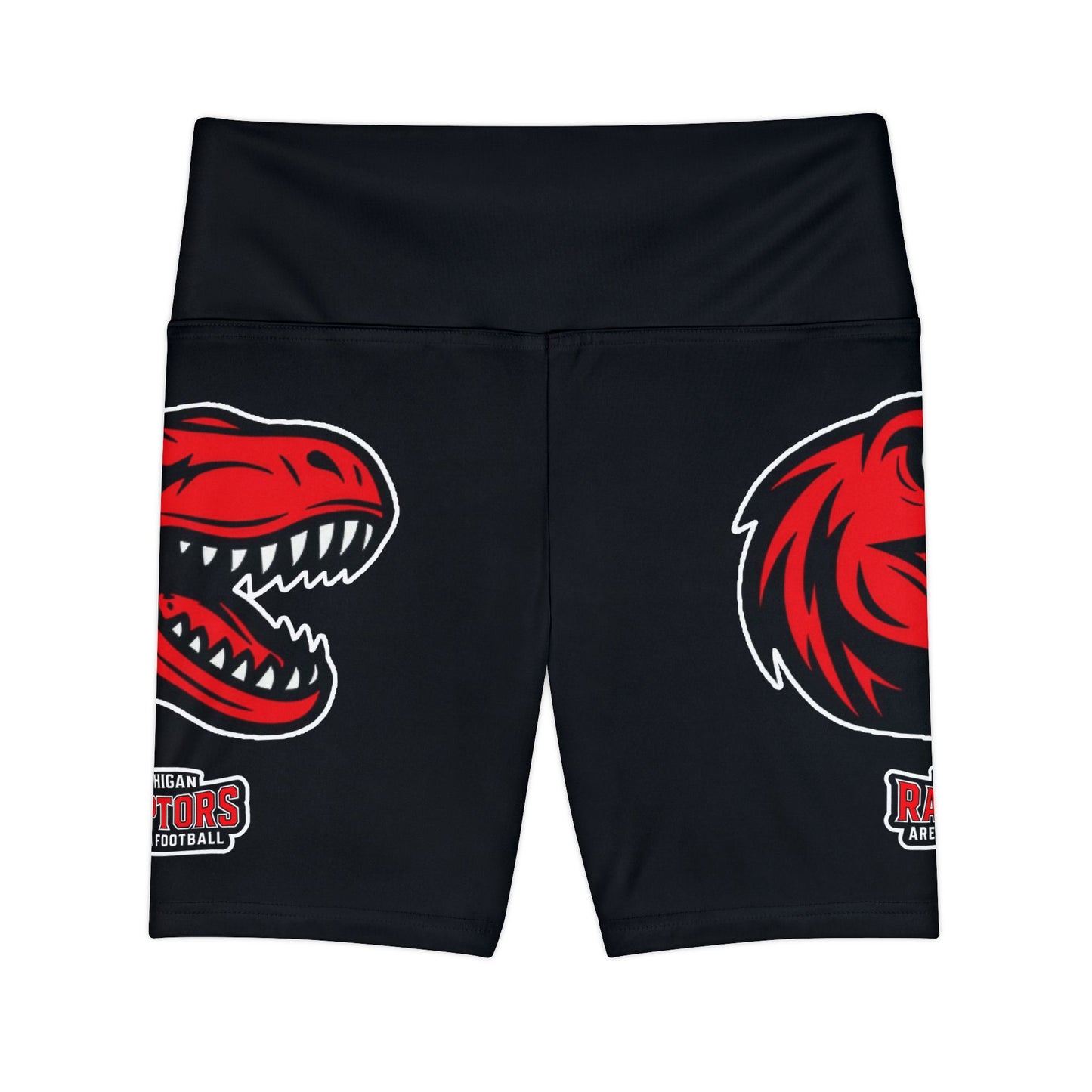 Michigan Raptors Women's Workout Shorts - Sporty Athletic Gear with Football Design