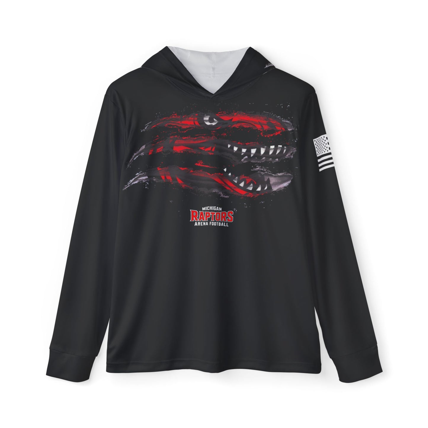 Men's Sports Hoodie BLK - Michigan Raptors Football Team Gear