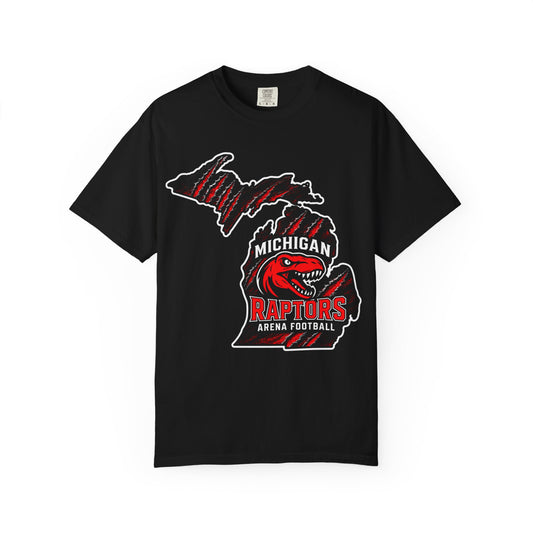 Michigan Raptors 2 Arena Football T-Shirt — "Let’s Hunt!" Vintage Black