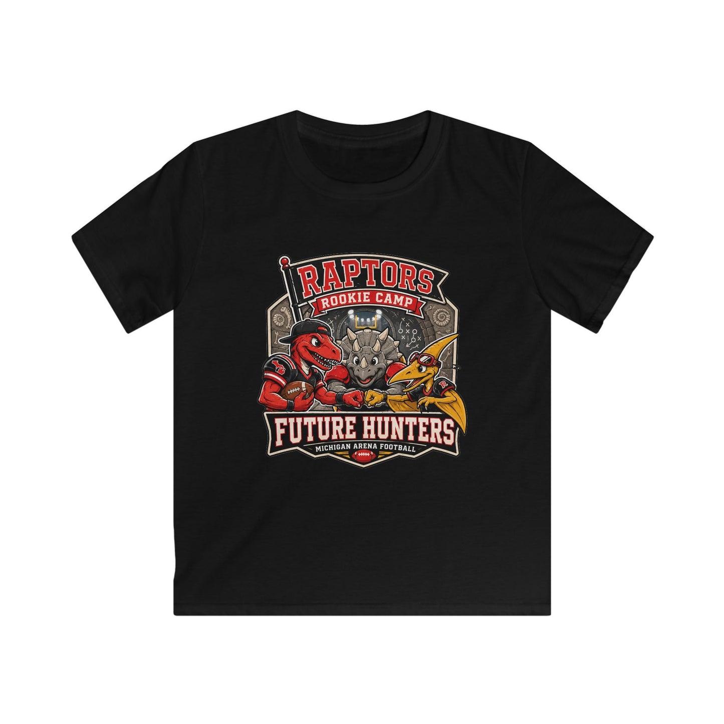 Raptors Rookie Camp Kids Tee — "Future Hunters" Dino Adventure Shirt