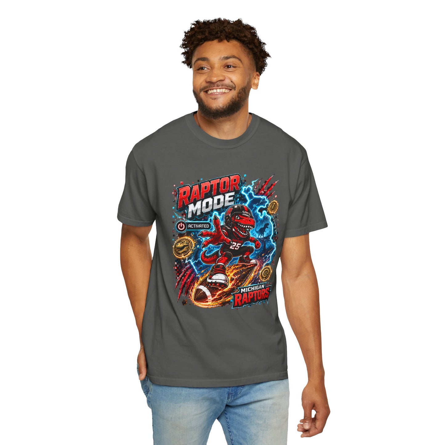 Raptor Mode Graphic T-Shirt — Michigan Raptors Basketball Tee