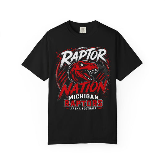 Raptor Nation Michigan Raptors T-Shirt – Arena Football Fan Tee (Let’s Hunt!)