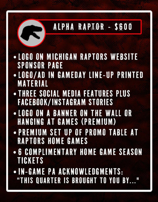 ALPHA RAPTOR PACKAGE
