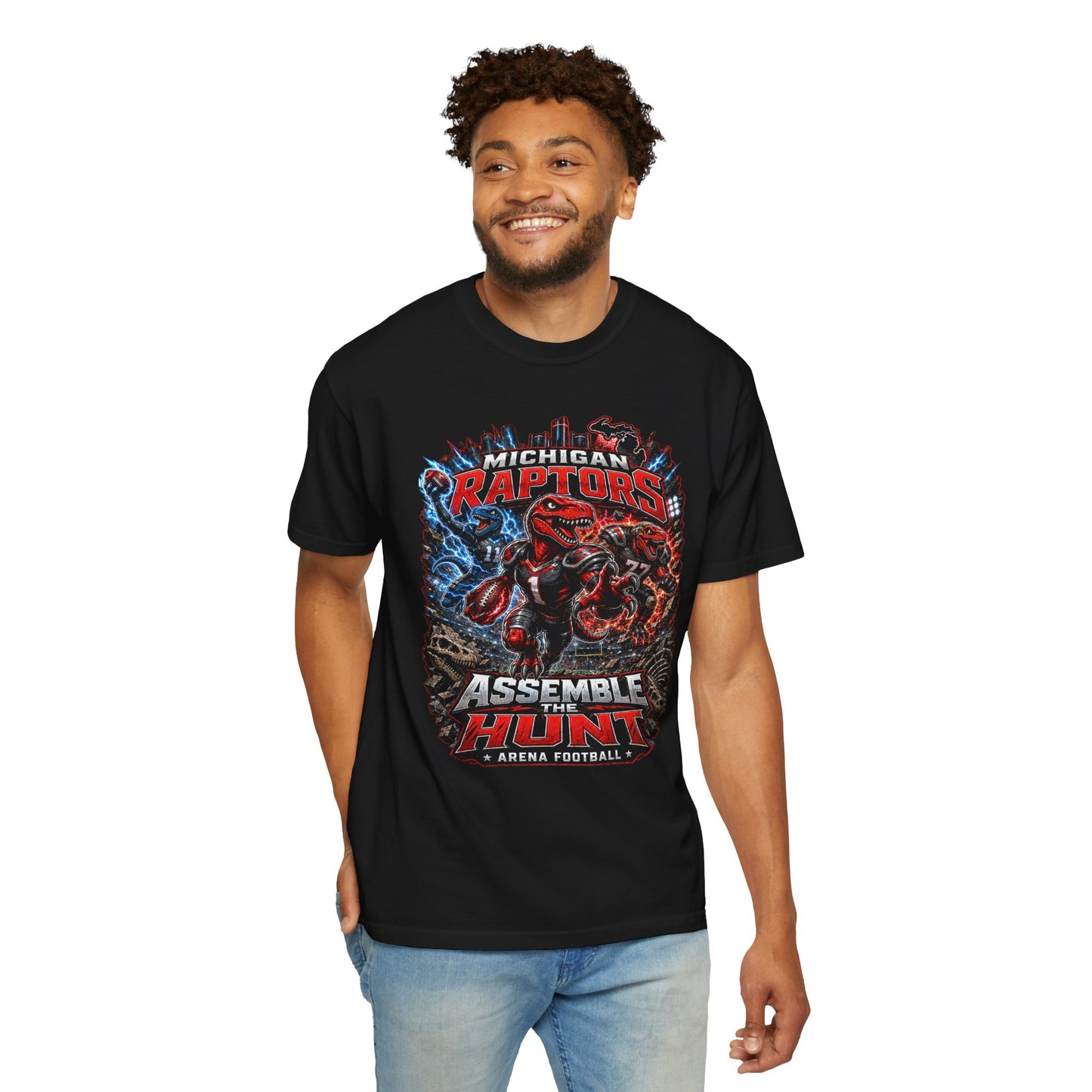 Raptors "Assemble & Hunt" Arena Football T-Shirt
