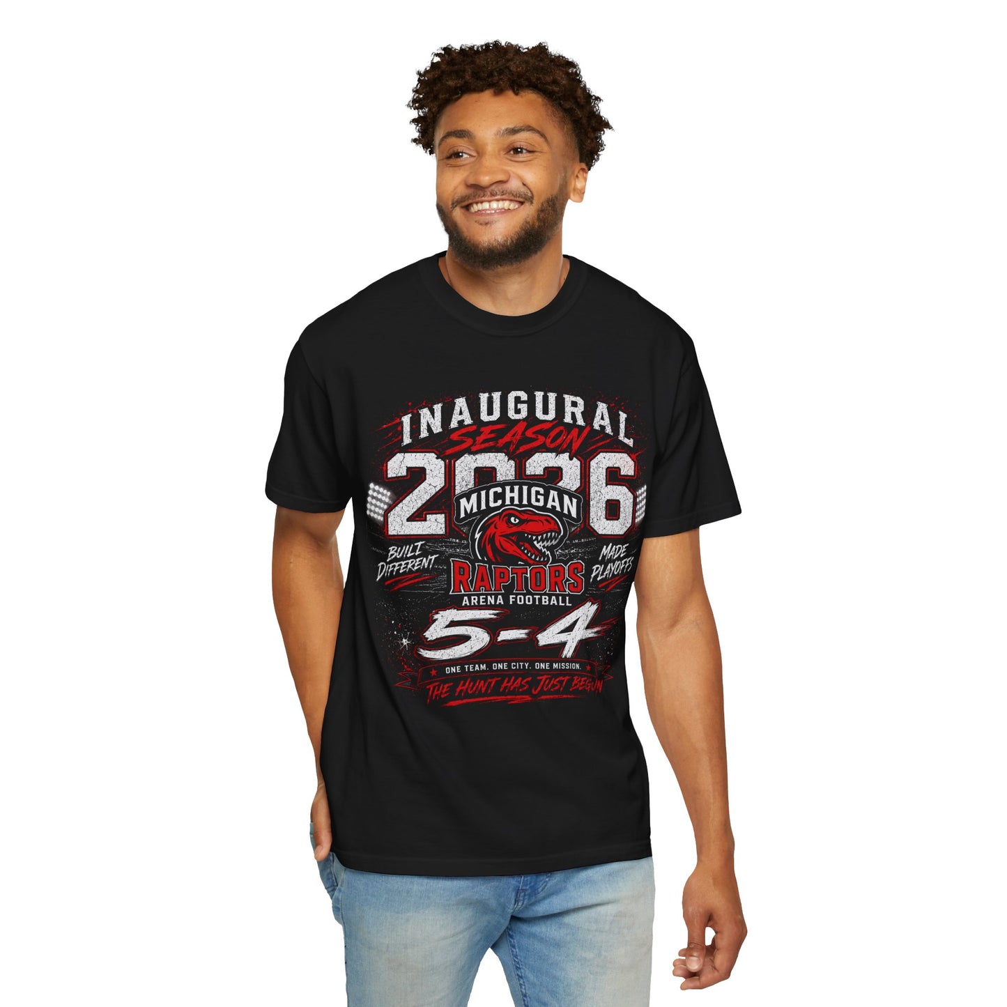 Raptors 2026 Inaugural Season T-Shirt — Michigan Arena Football Schedule Tee