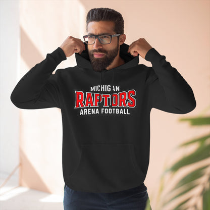 Raptors Three-Panel Fleece Hoodie for Arena Football Fans