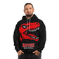 Raptors Arena Football Schedule Hoodie — Red Dino Team Logo