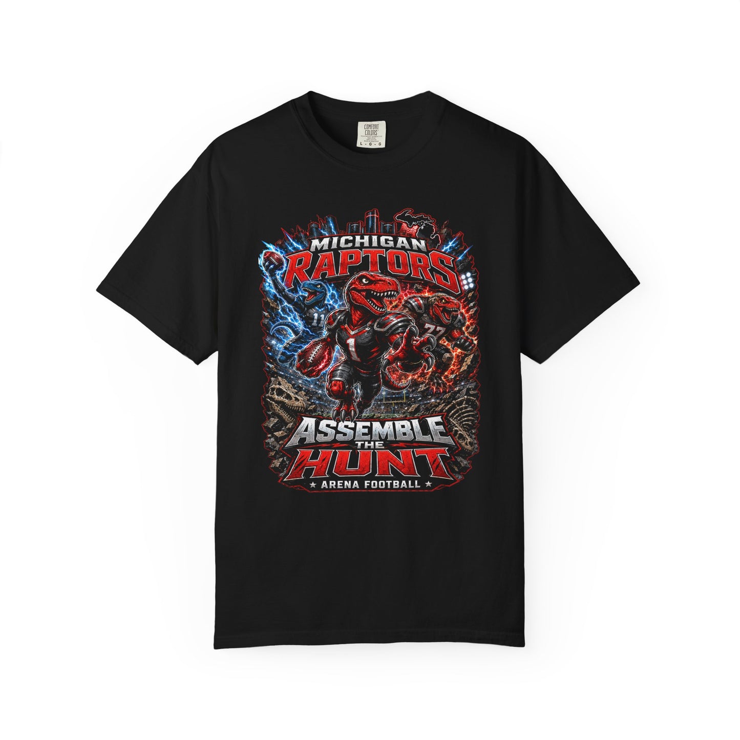 Raptors "Assemble & Hunt" Arena Football T-Shirt